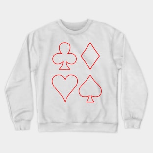 Playing Cards Shape Crewneck Sweatshirt